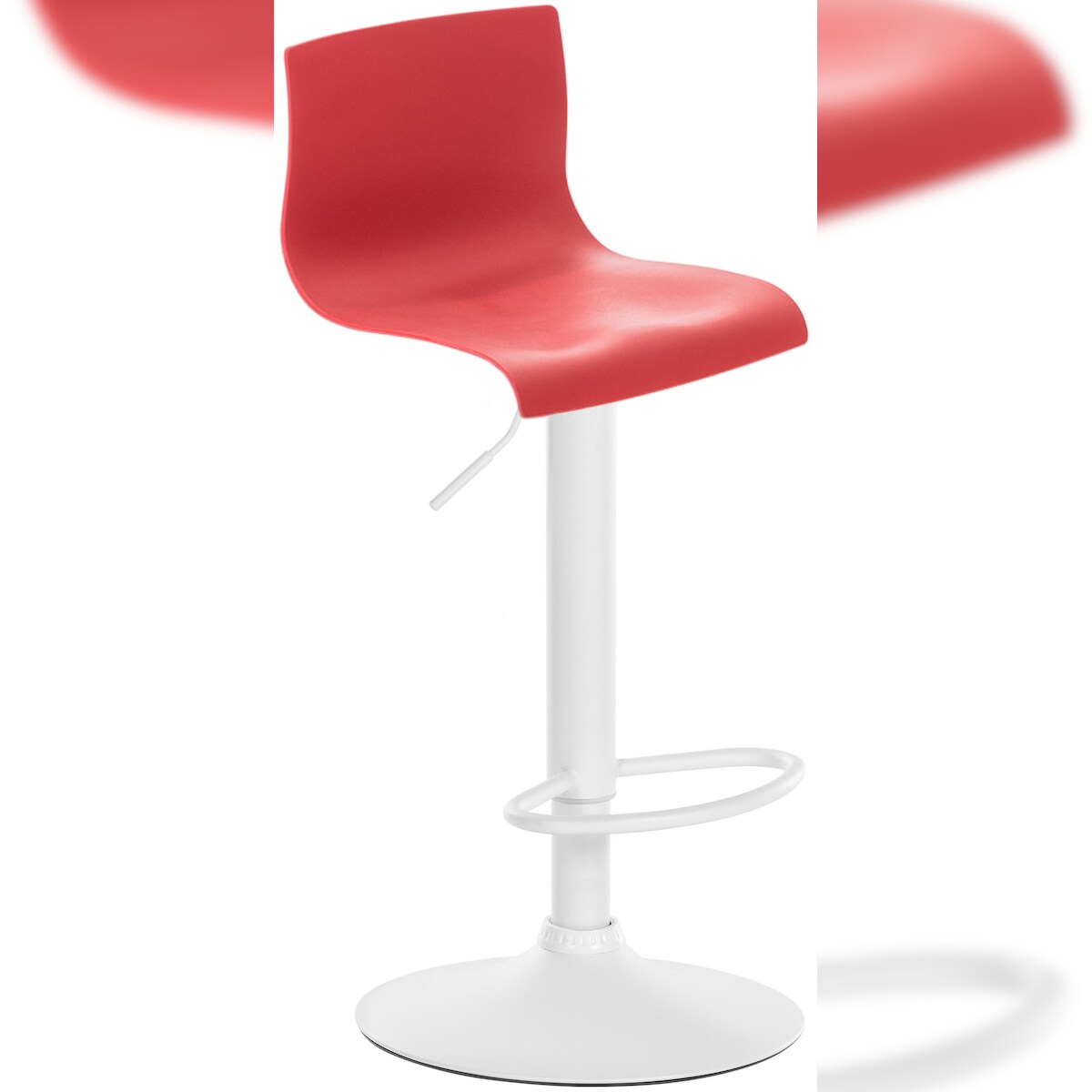 CLP Barhocker Hover Kunststoff rot/Metall matt weiss Image