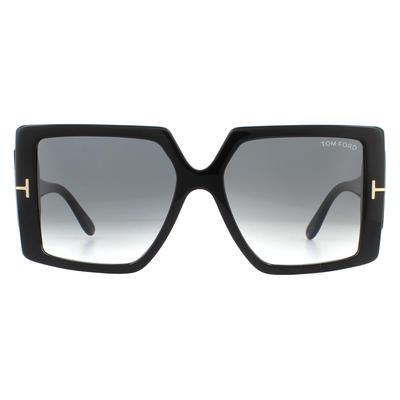 Tom Ford Sonnenbrille Quinn FT0790 01B Glänzend Schwarz Grau Rauch Gradient