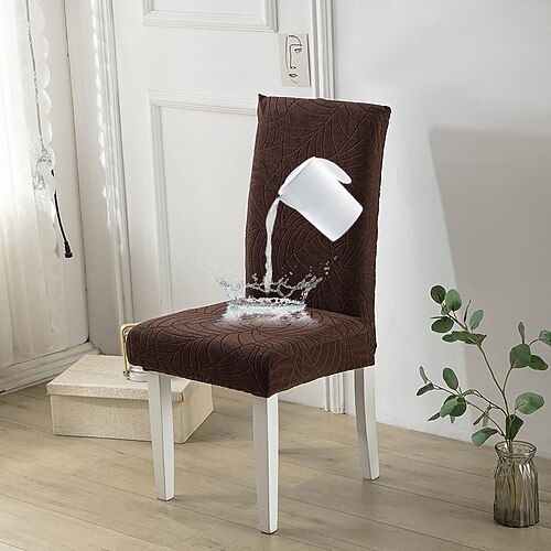 wasserdichte, elastische Stuhlhussen für Esszimmer, Küche, Hochzeit, Hotel, Bankett, Restaurant, schmutzabweisende Stuhlhussen Image