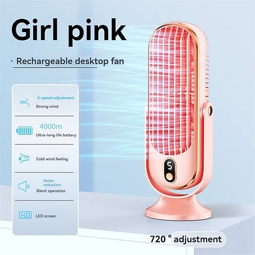 ventilatore portatile per condizionatore d'aria, batteria di grandi dimensioni doppio motore domestico piccolo raffreddatore d'aria, ventola di raffreddamento a 5 velocità Ventilatore surround da 720