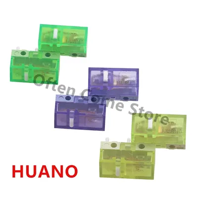 1Pcs New HUANO Yellow Green Purple Transparent White Dot Mouse Micro Switch Button - 90M 100M 120
