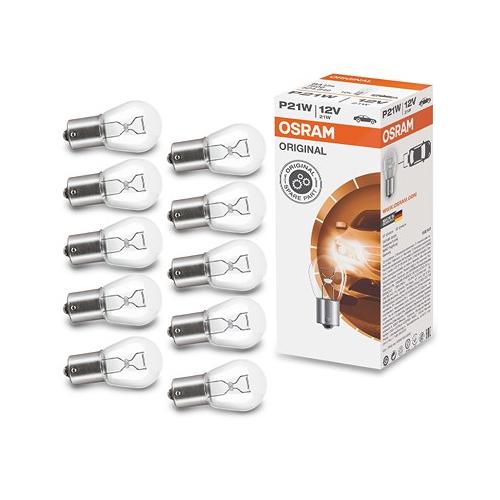 Osram 10x P21W Glühlampe [Hersteller-Nr. 7506] für Mg, Peugeot, Lotus, Isuzu, Yamaha, Kymco, Ktm, Dodge, Uaz, Triumph, Talbot, Honda, Smart, Ssangyong