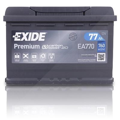 Exide EA770 Premium Carbon Boost 77Ah 760A [Hersteller-Nr. EA770] für Alfa Romeo, Alpina, Alpine, Aro, Aston Martin, Audi, Auverland, Bentley, Bertone Image