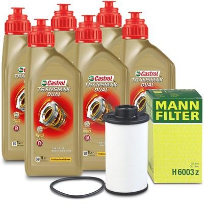 Mann-filter Hydraulikfilter DCG + 6l DCG-Getriebeöl [Hersteller-Nr. 40638979] für Audi, Cupra, Seat, Skoda, VW Image