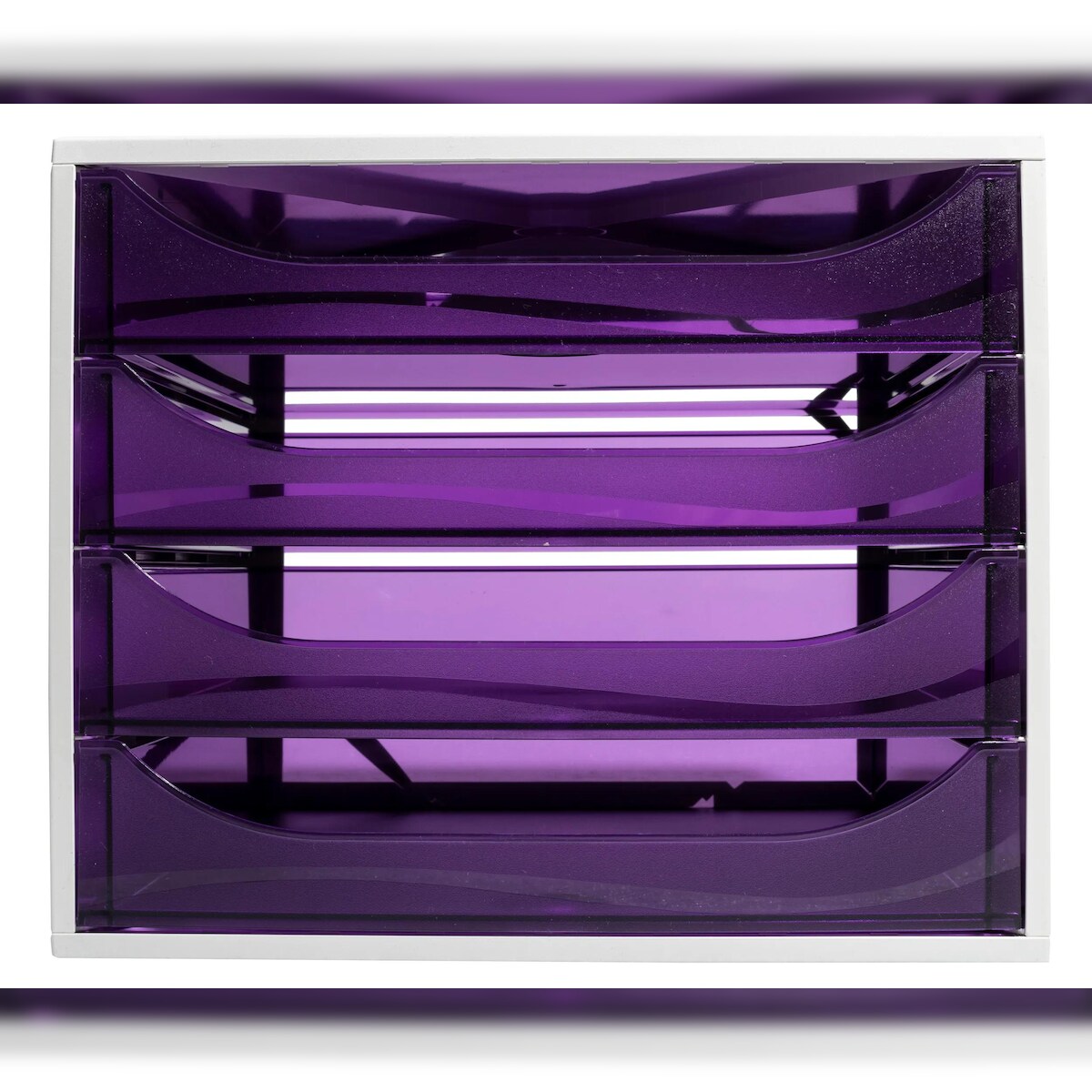 Exacompta 228619D ECOBOX Schubladenbox mit 4 Schubladen - Violett Image