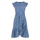 Women's Cornflower Blue Floral Viscose Dress | Medium | Conquista