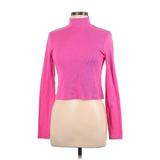American Eagle Outfitters Long Sleeve Turtleneck: Pink Tops - Women's Size Large