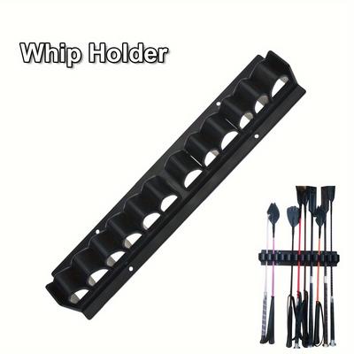TEMU 1 Pp Horse Whip Holder - Fit, Black With Pink Accents, Secure Storage Rack For Equestrian Gear, Includes Multiple Compartments For Whips & Brushes, Horse Tack And Supplies Image