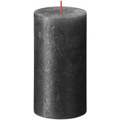 Bolsius - Shimmer Pillar Candle in Schwarz 13cm hoch – elegante Kerze für jeden Raum Image