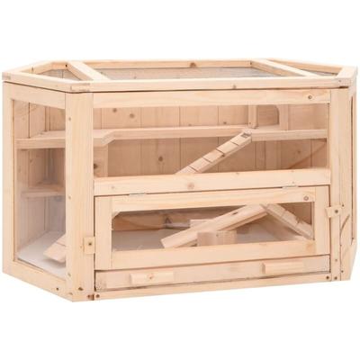Vidaxl - Hamsterkäfig 80x40x43 cm Massivholz Tanne