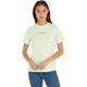 Calvin Klein Jeans Damen T-Shirt Kurzarm Institutional Straight Rundhalsausschnitt, Grün (Canary Green / Amaranth), XXS