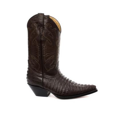 Braune Western-Cowboystiefel aus Leder von Grinders – Carolina