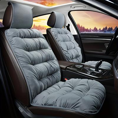 1 pc New Car Front Cushion Winter Plush Front Single Seat ThickenedWinter Car Universal With Backrest Car Cushion Universal Seat Cover