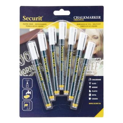 7er-Set Kreidestifte »CHALKMARKERS« 1-2 mm weiß, Securit