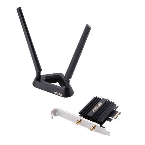 ASUS Netzwerk-Adapter ""WLAN PCIe Card 3000mb Asus PCE-AX58BT AX3000 BT5.0"" Adapter schwarz