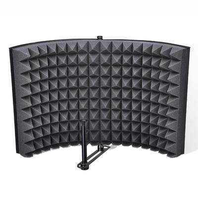 Yescom Studio Microphone Isolation Shield Acoustic Foam Panel Soundproof Filter Recording Panel Stand Mount