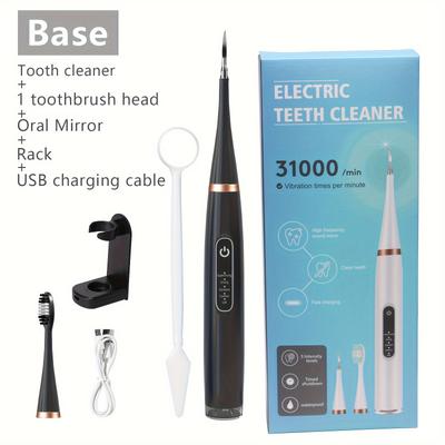 Electric Toothbrush Set, Electric Oral Cleaner With Replaceable Cleaning Head, Rechargeable, For Home And Travel Use