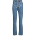 Stretch Denim High Rise Zip Skinny Jeans - Blue - Mugler Jeans