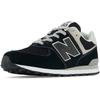 Sneaker NEW BALANCE "574", Gr. 39, schwarz (schwarz, grau), Synthetik, Textil, sportlich, Schuhe