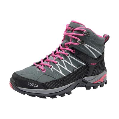 Wanderschuh CMP "RIGEL MID WMN TREKKING SHOES WP", Gr. 36, pink (grau, kombi), Veloursleder, Textil, sportlich, Schuhe, 