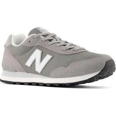 Sneaker NEW BALANCE "ML515", Gr. 40,5, grau (grau, weiß), Leder, Textil, sportlich, Schuhe