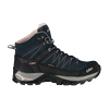 Wanderschuh CMP "RIGEL MID WMN TREKKING SHOES WP", Gr. 37, blau (navy, rosa), Veloursleder, Textil, sportlich, Schuhe, wasserdicht