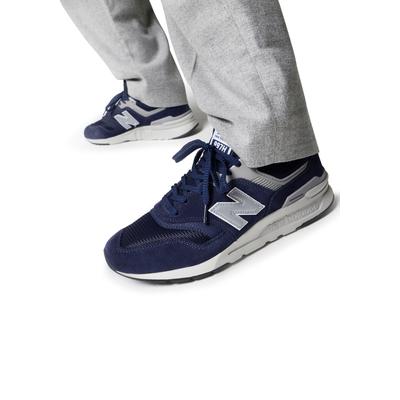 Sneaker NEW BALANCE "CM997", Gr. 40,5, blau (navy), Leder, sportlich, Schuhe