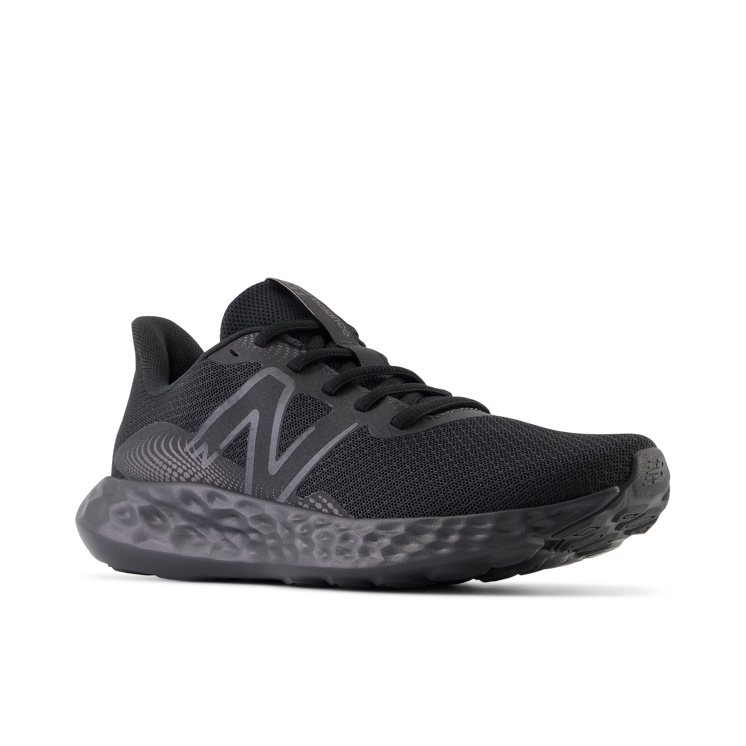 Laufschuh NEW BALANCE "W411", Damen, Gr. 39, schwarz (schwarz, schwarz), Textil, Schuhe Laufschuh