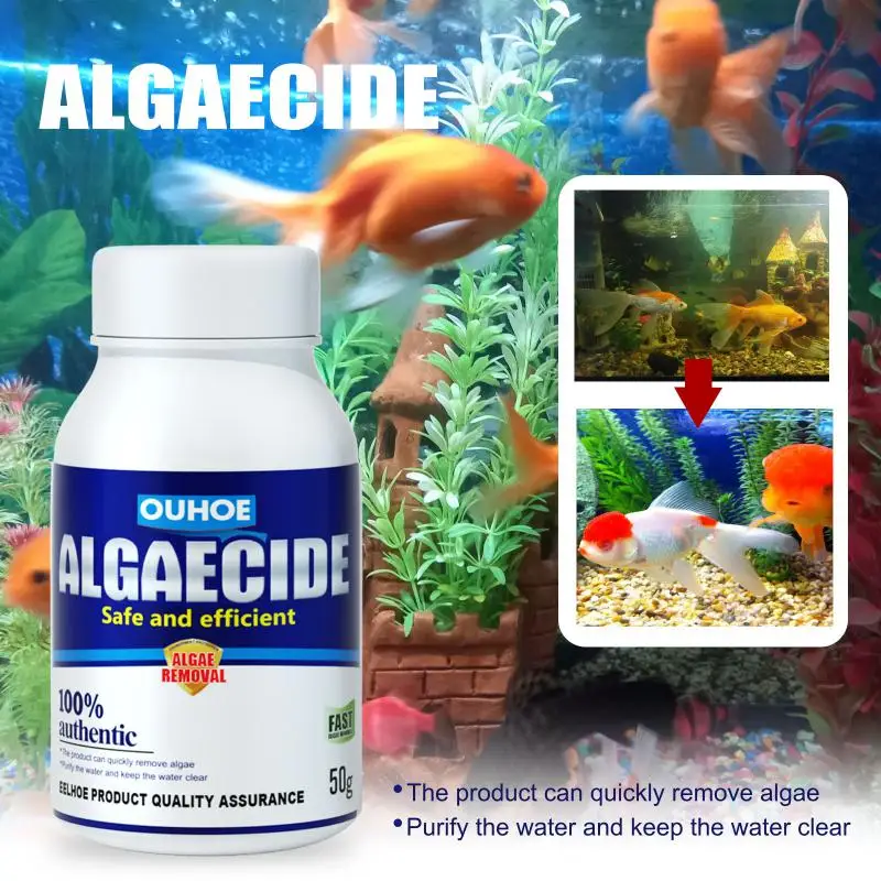 Luftreiniger, Aquarium, Algenentfernung, Algenamid, Reinigungsmittel, Reinigungsmittel, Reinigungsmittel, Algenprävention, Aquarium, Moosentferner, 50 g Image