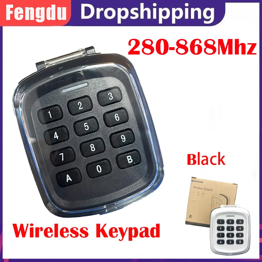 Multi-frequenz 280-868 MHz 280-868 MHz Tor Garage Tür Schlüssel Drahtlose Tastatur Code Fernbedienung türöffner Image
