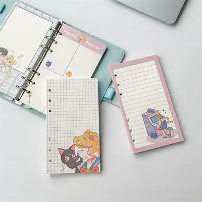 A6 45 Sheets Leaf Notebook Refill Spiral Binder Inner Page Budget Page Weekly Monthly Inside Paper Stationery