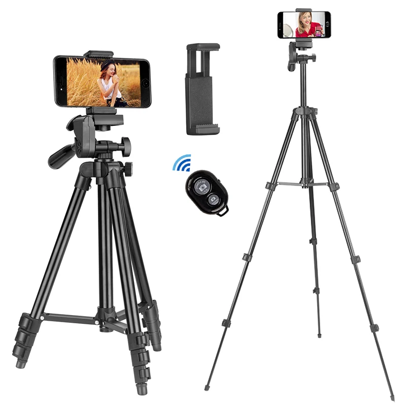 Flexibles Stativ, ausziehbar, leicht, für Reisen, Ständer, Fernbedienung für Handyhalterung, DSLR-Kamera, Gopro Tik Video Live-Stative Image