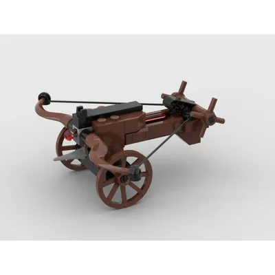 *Mittelalterliche Belagerungsschloss-Ballista-Waffe MOC* DIY-Erleuchtungsblocksteine, kompatibel mit Image