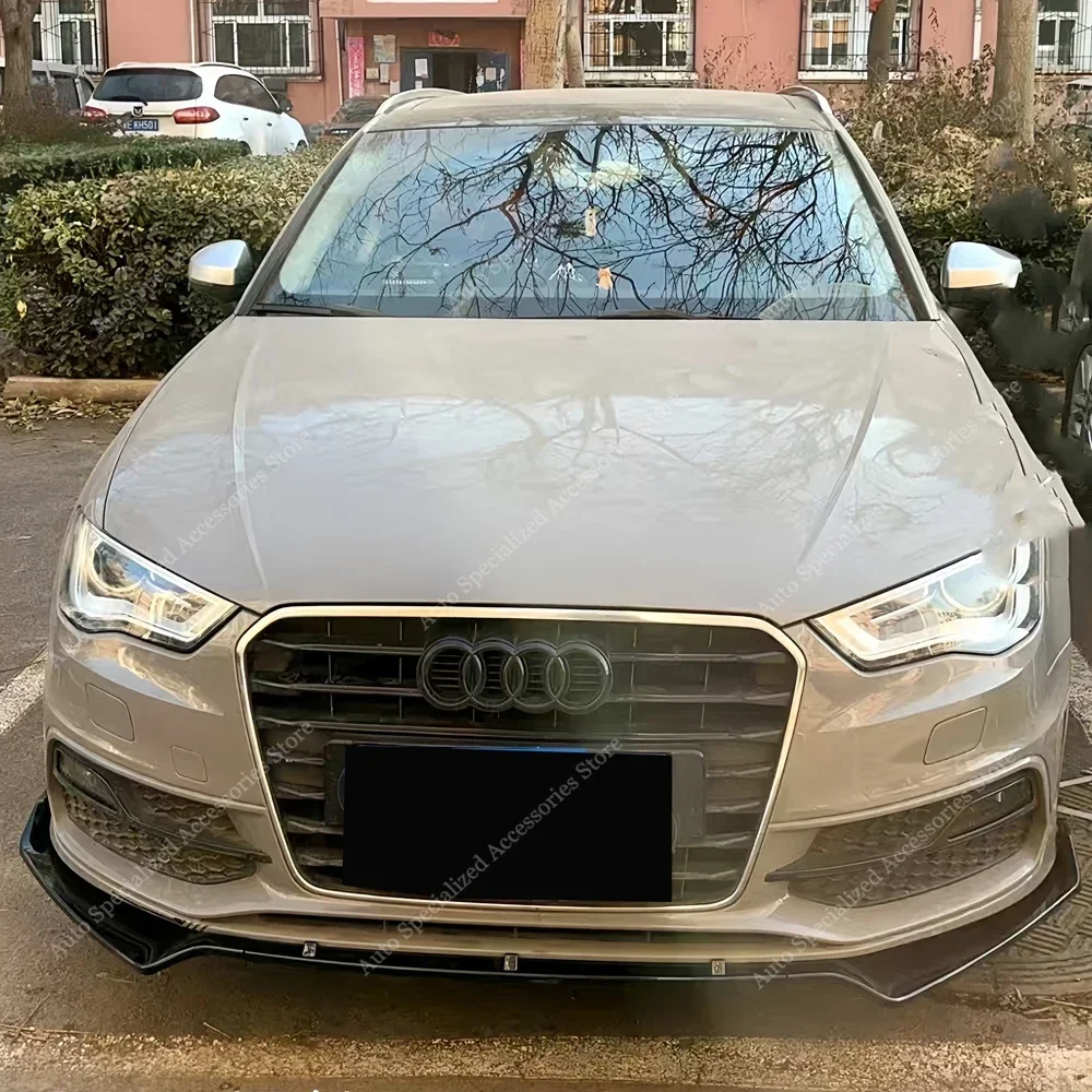 Pour Audi A3 S3 8V 3 pièces pare-chocs avant lèvre Spoiler séparateur diffuseur A3 TFSI TDI FSI s-line 2013-2016 pré-lci Bodykits réglage