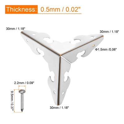 30 x 30 x 30mm Metal Box Corner Protectors Edge Guard