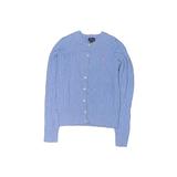 Polo by Ralph Lauren Cardigan Sweater: Blue Tops - Kids Girl's Size 16