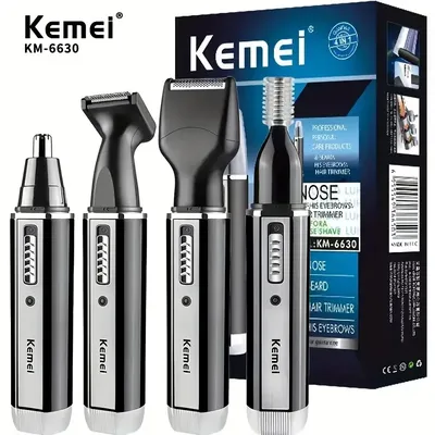 Kemei-6630 Nose Hair Trimmer For Nose Ear Cleaner Rechargeable Nose Trimmer Beard Trimer For Men