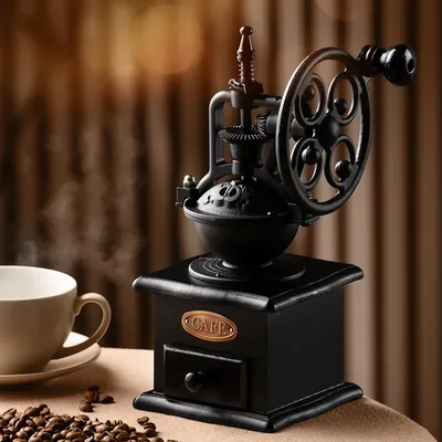 GIANXI Retro Manual Coffee Grinder Portable Ferris Wheel Coffee Bean Grinder Professional Handmade