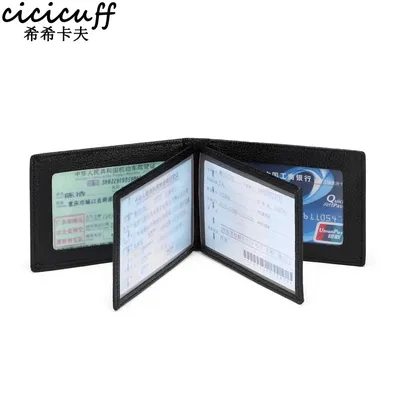 Ultra-thin Driver License Holder Pu Leather on Cover for Car Driving Documents Business ID Pass Credentials Folder Wallet Unisex