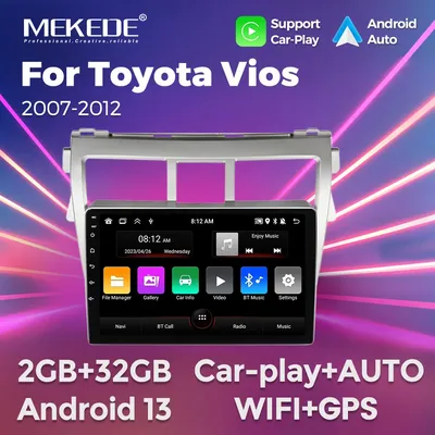 MEKEDE Car Radio Player for Toyota VIOS Yaris 2007-2012 centre Video Multimedia Player GPS