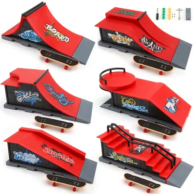 Professional Finger Skateboard DIY Skate Park Ramp Parts Tech Deck Scene Venue Combination Sets