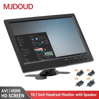 MJDOUD 10.1 Inch Car Headrest Monitor HD Digital LCD Screen DVD Player Slim Design UV Coating