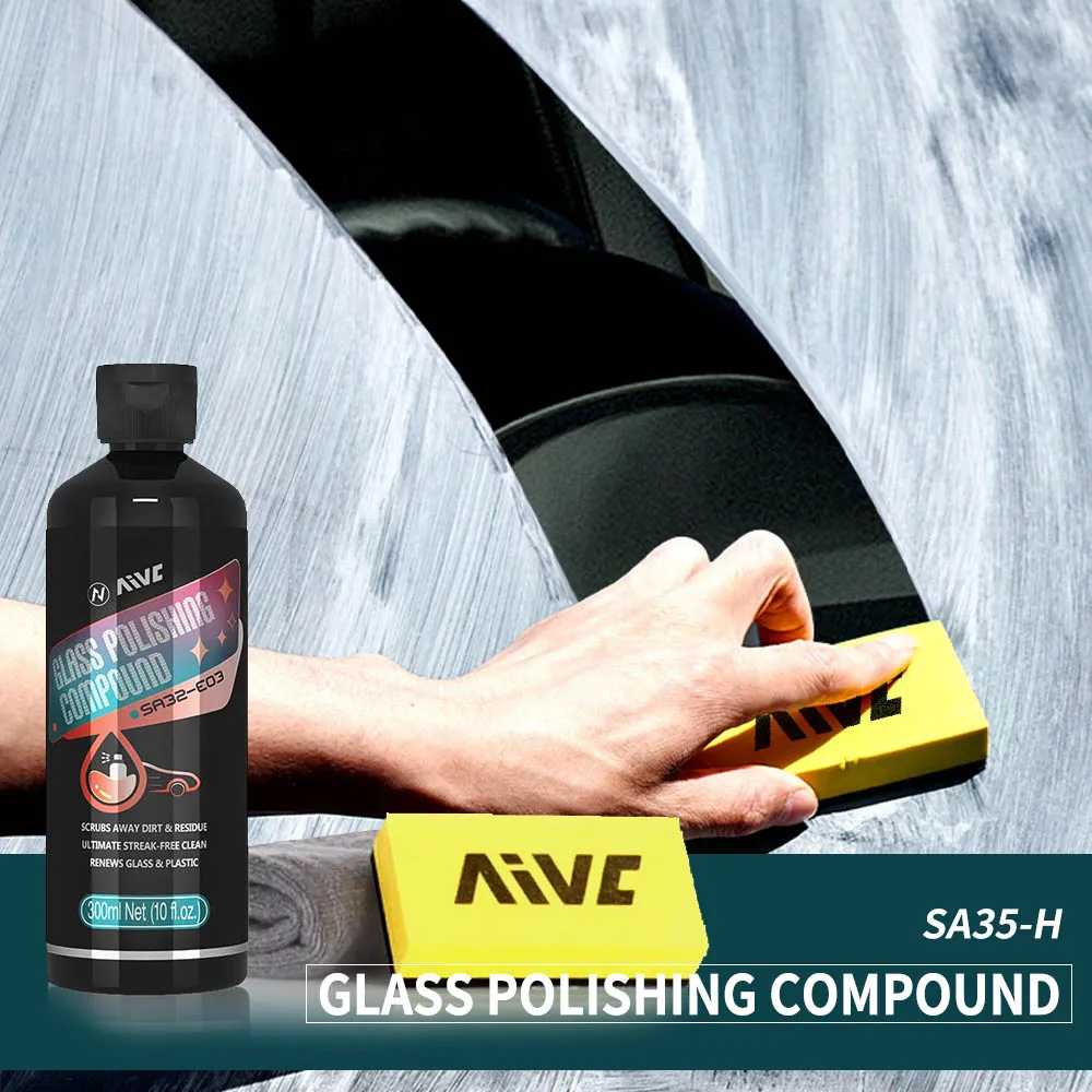 Glass Polishing Compound Car Windshield Oil Film Remover Deep Cleaner Paste Film Removal Cream Clear Window Auto Detailing