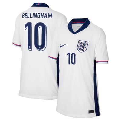 England Nike Stadium Heimtrikot 2024 - Kinder mit Aufdruck Bellingham 10 Image