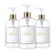 Distributeurs de salle de bains de 500ml, bouteilles distributrices de shampoing et de revitalisant, bouteille de Lotion rechargeable, Type presse, accessoires de salle de bains