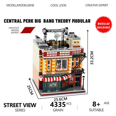Street View Big Bang Modulare Gebäude Block Stadt Modell Set Montage Ziegel DIY Kaffee Shop 4335PCS Spielzeug Für Kinder Sammlung geschenk Image