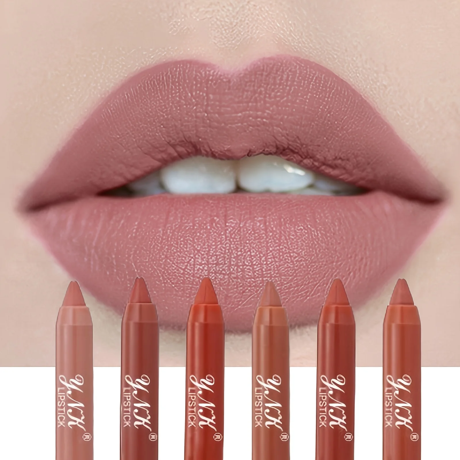 1pc matten Lippenstift Stift automatische rotierende Lippenstift Bleistift wasserdicht nicht verblassen Lip Liner sexy rote Tönung Lippen Make-up Kosmetik Image