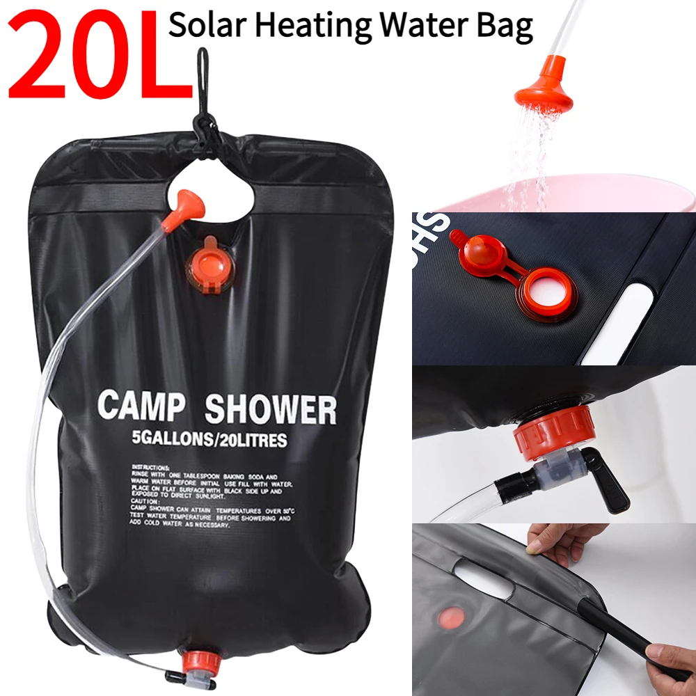 20l Wasser flasche Camping Dusche Solarheizung Falt wasser kanister Camping Eimer Flasche Beutel Wassers ack Camping zubehör Image