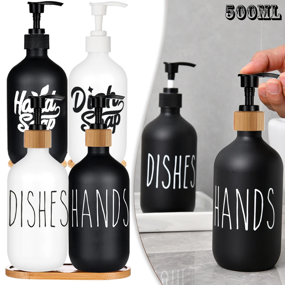 500 ml Spülmittel Flasche Spender Nachfüllbare Badezimmer Hand Seife Shampoo Dusche Gel Flüssigkeit Sub Abfüllung Küche Zubehör Image
