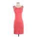 Free People Casual Dress - Bodycon Scoop Neck Sleeveless: Red Solid Dresses - Women's Size X-Small